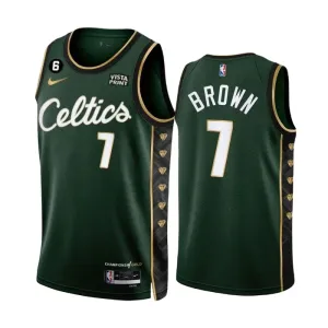 Maillot Homme Boston Celtics Jaylen Brown 7 City Edition 2022-23 Vert Swingman Maillot Homme Boston Celtics Jaylen Brown 7 City Edition 2022-23 Vert Swingman