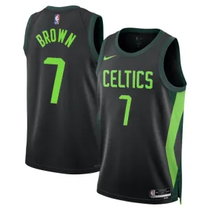 Maillot Homme Boston Celtics Jaylen Brown City Edition 2024-25 Noir Swingman