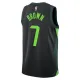 Maillot Homme Boston Celtics Jaylen Brown City Edition 2024-25 Noir Swingman