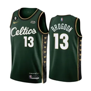 Maillot Homme Boston Celtics Malcolm Brogdon 13 City Edition 2022-23 Vert Swingman Maillot Homme Boston Celtics Malcolm Brogdon 13 City Edition 2022-23 Vert Swingman