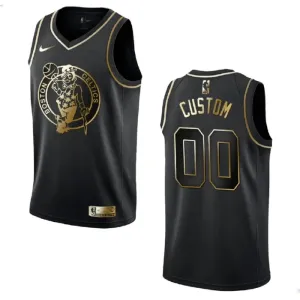 Maillot Homme Boston Celtics Personnalisé Golden Edition Noir Swingman Maillot Homme Boston Celtics Personnalisé Golden Edition Noir Swingman