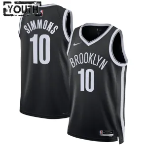 Maillot Enfant Brooklyn Nets Ben Simmons 10 Icon Edition Noir Swingman