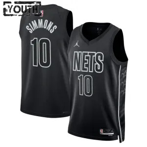 Maillot Enfant Brooklyn Nets Ben Simmons 10 Statement Edition Noir Swingman