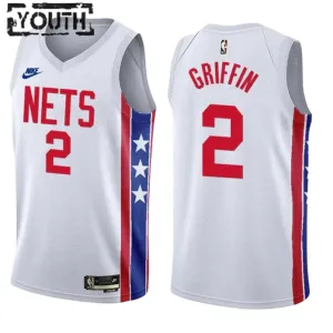 Maillot Enfant Brooklyn Nets Blake Griffin 2 Classic Edition 2022-23 Blanc Swingman Maillot Enfant Brooklyn Nets Blake Griffin 2 Classic Edition 2022-23 Blanc Swingman