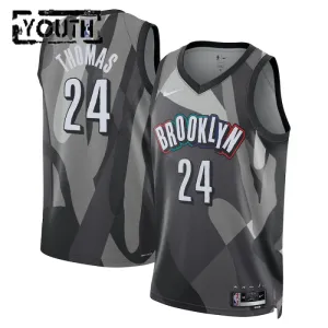 Maillot Enfant Brooklyn Nets Cam Thomas City Edition 2024-25 Gris Swingman