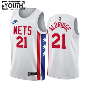 Maillot Enfant Brooklyn Nets Lemarcus Aldridge 21 Classic Edition 2022-23 Blanc Swingman Maillot Enfant Brooklyn Nets Lemarcus Aldridge 21 Classic Edition 2022-23 Blanc Swingman
