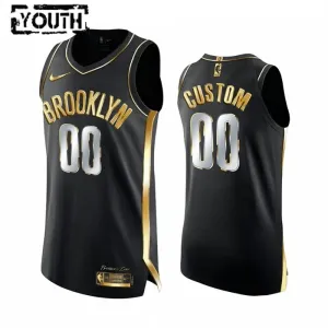 Maillot Enfant Brooklyn Nets Limited Personnalisé Golden Edition Noir Swingman Maillot Enfant Brooklyn Nets Limited Personnalisé Golden Edition Noir Swingman