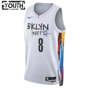 Maillot Enfant Brooklyn Nets Patty Mills 8 City Edition 2022-23 Blanc Swingman