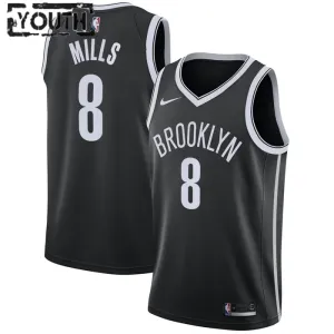 Maillot Enfant Brooklyn Nets Patty Mills 8 Icon Edition Noir Swingman