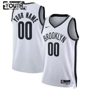 Maillot Enfant Brooklyn Nets Personnalisé Association Edition Blanc Swingman