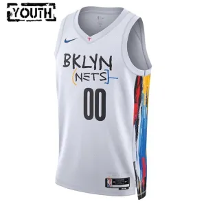 Maillot Enfant Brooklyn Nets Personnalisé City Edition 2022-23 Blanc Swingman