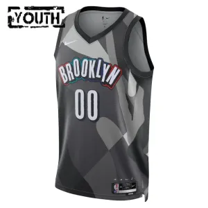 Maillot Enfant Brooklyn Nets Personnalisé City Edition 2024-25 Gris Swingman