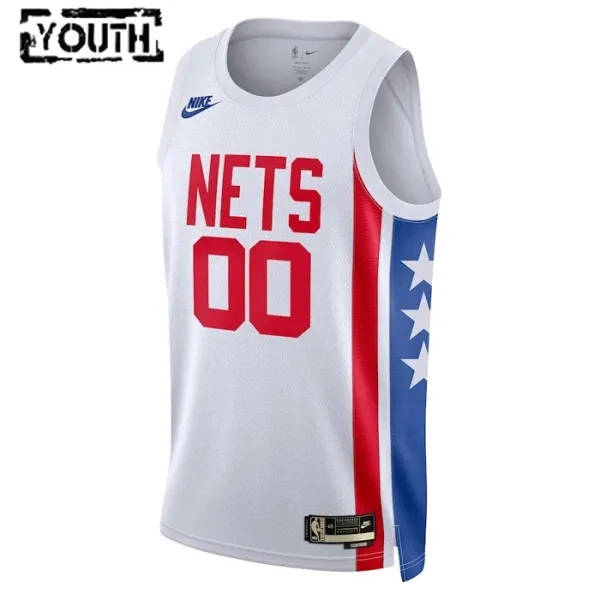 Maillot Enfant Brooklyn Nets Personnalisé Classic Edition 2022-23 Blanc Swingman