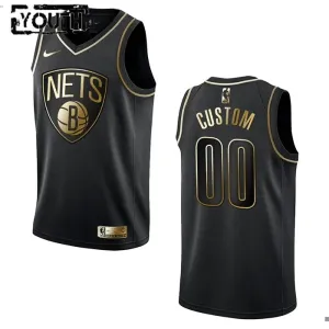 Maillot Enfant Brooklyn Nets Personnalisé Golden Edition Noir Swingman Maillot Enfant Brooklyn Nets Personnalisé Golden Edition Noir Swingman