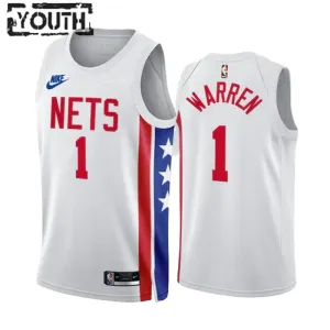 Maillot Enfant Brooklyn Nets TJ Warren 1 Classic Edition 2022-23 Blanc Swingman Maillot Enfant Brooklyn Nets TJ Warren 1 Classic Edition 2022-23 Blanc Swingman