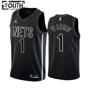 Maillot Enfant Brooklyn Nets TJ Warren 1 Statement Edition Noir Swingman Maillot Enfant Brooklyn Nets TJ Warren 1 Statement Edition Noir Swingman