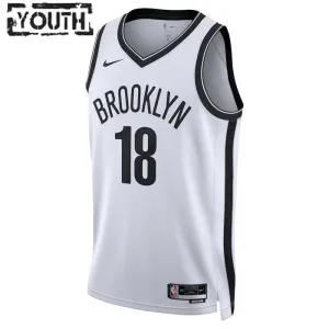 Maillot Enfant Brooklyn Nets Yuta Watanabe 18 Association Edition Blanc Swingman