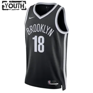 Maillot Enfant Brooklyn Nets Yuta Watanabe 18 Icon Edition Noir Swingman