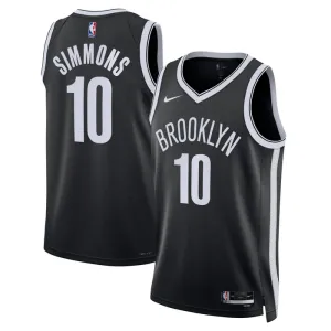 Maillot Homme Brooklyn Nets Ben Simmons 10 Icon Edition Noir Swingman