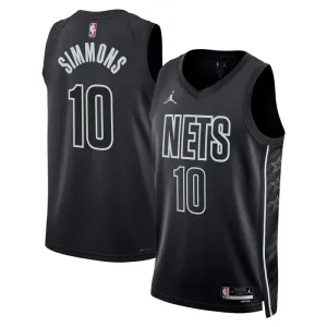 Maillot Homme Brooklyn Nets Ben Simmons 10 Statement Edition Noir Swingman