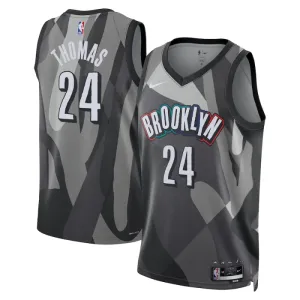 Maillot Homme Brooklyn Nets Cam Thomas City Edition 2024-25 Gris Swingman