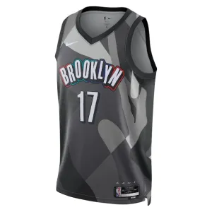 Maillot Homme Brooklyn Nets Dennis Schroder City Edition 2024-25 Gris Swingman