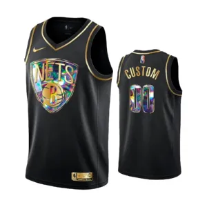 Maillot Homme Brooklyn Nets Diamond Edition Personnalisé Noir Swingman Maillot Homme Brooklyn Nets Diamond Edition Personnalisé Noir Swingman