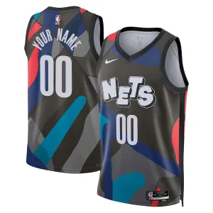 Maillot Homme Brooklyn Nets Personnalisé City Edition 2023-24 Noir Swingman