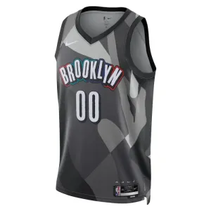 Maillot Homme Brooklyn Nets Personnalisé City Edition 2024-25 Gris Swingman