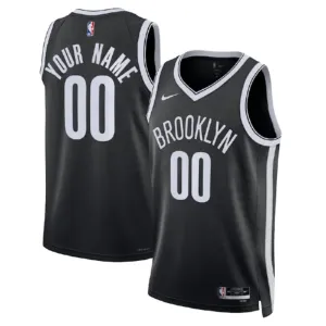 Maillot Homme Brooklyn Nets Personnalisé Icon Edition Noir Swingman