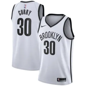 Maillot Homme Brooklyn Nets Seth Curry 30 Association Edition Blanc Swingman