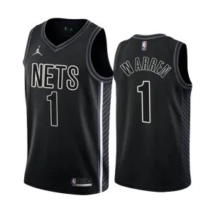 Maillot Homme Brooklyn Nets TJ Warren 1 Statement Edition Noir Swingman Maillot Homme Brooklyn Nets TJ Warren 1 Statement Edition Noir Swingman