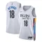 Maillot Homme Brooklyn Nets Yuta Watanabe 18 City Edition 2022-23 Blanc Swingman