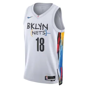 Maillot Homme Brooklyn Nets Yuta Watanabe 18 City Edition 2022-23 Blanc Swingman