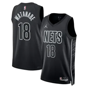 Maillot Homme Brooklyn Nets Yuta Watanabe 18 Statement Edition Noir Swingman