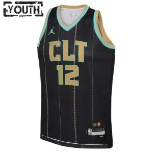 Maillot Enfant Charlotte Hornets Kelly Oubre JR 12 City Edition 2022-23 Noir Swingman