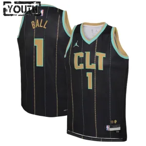Maillot Enfant Charlotte Hornets Lamelo Ball 1 City Edition 2022-23 Noir Swingman