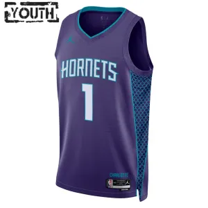 Maillot Enfant Charlotte Hornets Lamelo Ball 1 Statement Edition Violet Swingman