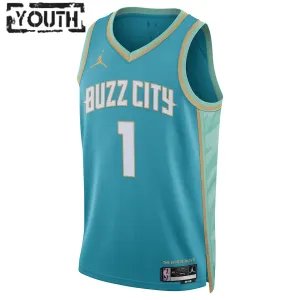 Maillot Enfant Charlotte Hornets LaMelo Ball City Edition 2023-24 Teal Swingman