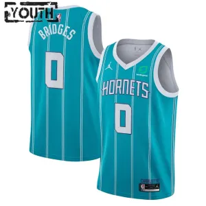Maillot Enfant Charlotte Hornets Miles Bridges 0 Icon Edition Teal Swingman