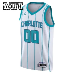 Maillot Enfant Charlotte Hornets Personnalisé Association Edition Blanc Swingman