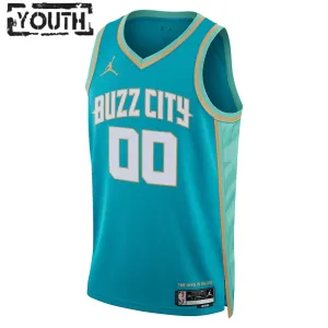 Maillot Enfant Charlotte Hornets Personnalisé City Edition 2023-24 Teal Swingman
