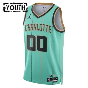 Maillot Enfant Charlotte Hornets Personnalisé City Edition 2024-25 Teal Swingman