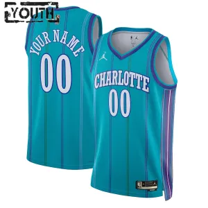 Maillot Enfant Charlotte Hornets Personnalisé Classic Edition 2023-24 Teal Swingman