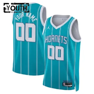 Maillot Enfant Charlotte Hornets Personnalisé Icon Edition Teal Swingman