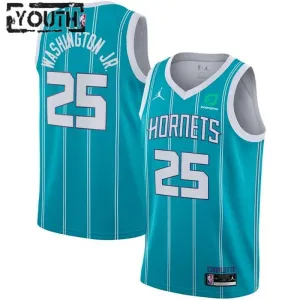Maillot Enfant Charlotte Hornets PJ Washington 25 Icon Edition Teal Swingman