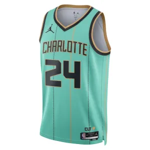 Maillot Homme Charlotte Hornets Brandon Miller City Edition 2024-25 Teal Swingman
