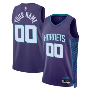 Maillot Homme Charlotte Hornets Personnalisé Statement Edition Violet Swingman