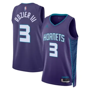 Maillot Homme Charlotte Hornets Terry Rozier III 3 Statement Edition Violet Swingman