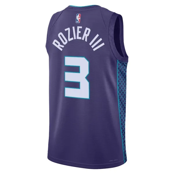 Maillot Homme Charlotte Hornets Terry Rozier III 3 Statement Edition Violet Swingman